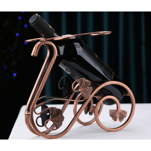 Підставка для вина Лебідь з тримачами для 4 бокалів антична бронза, 30×18×24 см