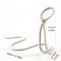 Підставка для вина Мотузка декоративна біла, 34×12.5×16.5 см