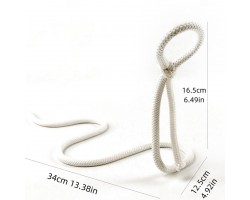 Підставка для вина Мотузка декоративна біла, 34×12.5×16.5 см