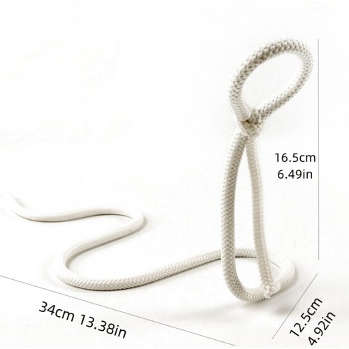 Підставка для вина Мотузка декоративна біла, 34×12.5×16.5 см