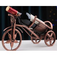 Подставка для вина Велосипед ретро металлическая античная бронза, 33.5×12×19.4 см