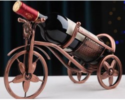 Підставка для вина Велосипед ретро металева антична бронза, 33.5×12×19.4 см