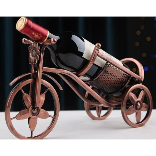 Підставка для вина Велосипед ретро металева антична бронза, 33.5×12×19.4 см