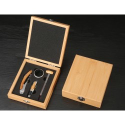 Винный набор в деревянной коробке 4 предмета Винный набор в деревянной коробке 4 предмета
