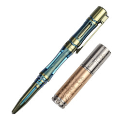 Набор фонарей ручной Fenix F15 + Fenix T5Ti тактическая ручка голубая