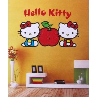 Годинник наклейки на стіну "hello kitty" Годинник наклейки на стіну "hello kitty"
