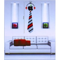 Годинники наклейки на стіну "краватка" Годинники наклейки на стіну "краватка"