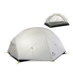 Палатка сверхлегкая двухместная с футпринтом Naturehike Mongar NH17T007-M, 20D, серая