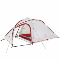 Палатка сверхлегкая четырехместная с футпринтом Naturehike Hiby NH19ZP005, 40D серо-красный