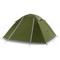 Палатка трехместная Naturehike P-Series NH18Z033-P 210T/65D, темно-зеленая