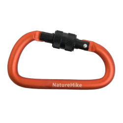 Карабін Naturehike D-type NH15A005-H, 6 см, помаранчевий