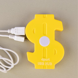 Хаб USB Долар розгалужувач (жовтий)