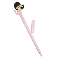 Ручка кулькова Русалочка (рожева) сувенір