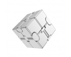 Інфініті куб антистрес металевий сріблястий, 76×38×19 мм