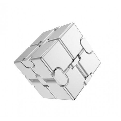 Инфинити куб антистресс металлический серебристый, 76×38×19 мм