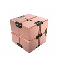 Инфинити куб антистресс металлический розовое золото, 80×40×20 мм