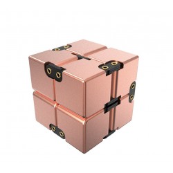 Инфинити куб антистресс металлический розовое золото, 80×40×20 мм