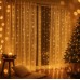 Гірлянда-штора 3×3 м, 300 LED, теплий білий (без гачків)