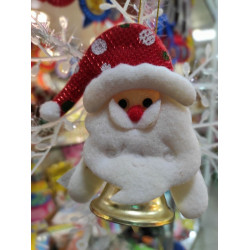 Новорічна прикраса підвіска Дід Мороз дзвіночок