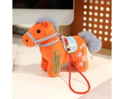 М'яка іграшка коник «Талісман 2026 Рік Коня» Oumaiqi, оранжева, 12 см