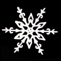 Прикраса Сніжинка Морозний малюнок 10х10см (уп 10шт) 8156