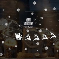 Інтер'єрна наклейка Новорічна Упряжка з оленями SK6028 45х60см