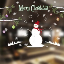 Интерьерная наклейка Рождественская Снеговик DLX7227 50х70см (NG1-0118)