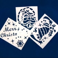 Трафарет на окна Новогодний А3