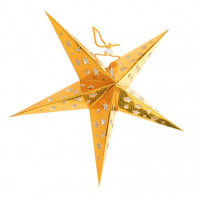 Декор новогодний подвесной Звезда 45см Золотой