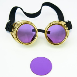 Кольорове скло до окулярів Стимпанк Гогли PC07 (фіолетове) 1шт