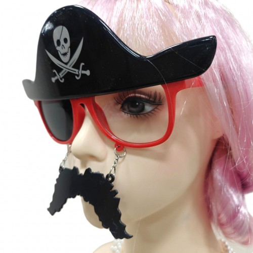 Очки Пират в шляпе с усами Очки Пират в шляпе с усами
