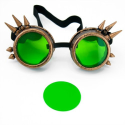 Кольорове скло до окулярів Стимпанк Гогли PC06 (зелене) 1шт