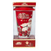 Чашка стакан Новогодняя с силиконовой крышкой 72511 Санта с подарками (красная)
