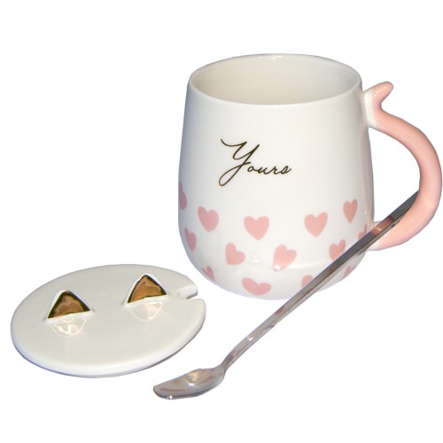 Чашка Cat-Youre з кришкою та ложкою