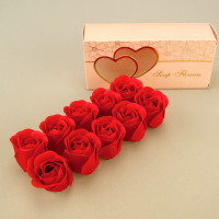 Подарунковий набір Бутони троянд з мила 12567 (червоний)