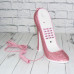 Телефон Туфелька со стразами розовый
