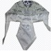 Бандана з черепом і трайбл-візерунком «Skull Tribal» — спортивна пов'язка на голову сіро-м'ятна, унісекс