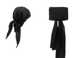 Піратська бандана і пояс чорні комплект 2 предмети