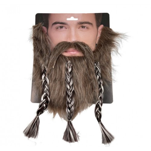 Піратська борода з косами і вусами для вечірки