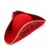 Пиратская шляпа красная "Капитан Морган"