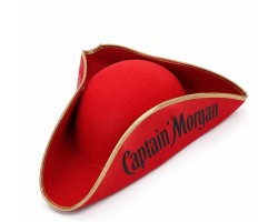 Піратський капелюх червоний "Капітан Морган"