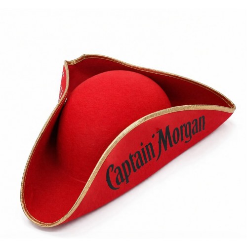 Піратський капелюх червоний "Капітан Морган"