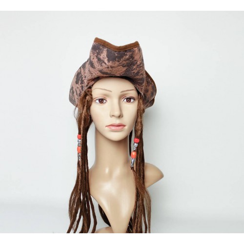 Піратський капелюх з дредами перука унісекс