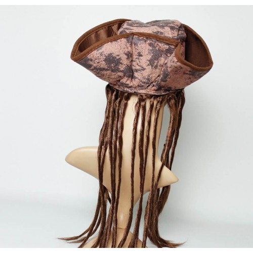 Піратський капелюх з дредами перука унісекс