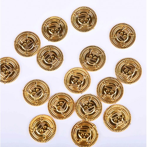 Піратська золота монета пластик 2.5 см