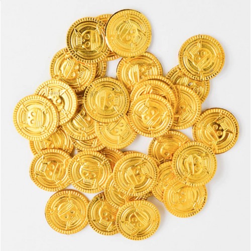 Піратська золота монета пластик 2.5 см