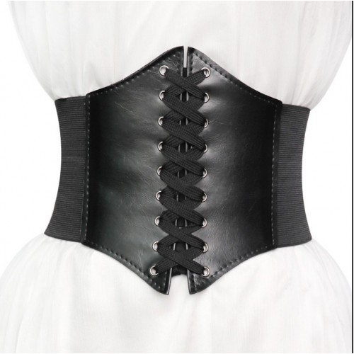 Пояс чорний «Тінь Карибів» широкий еластичний