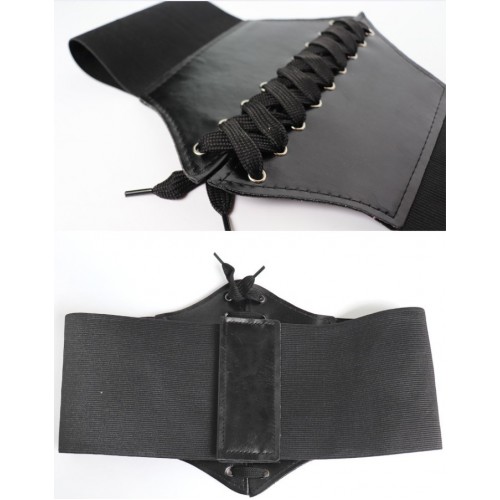 Пояс чорний «Тінь Карибів» широкий еластичний