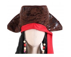 Трикутка коричнева з перукою та червоною пов'язкою «Вітер Карибів»