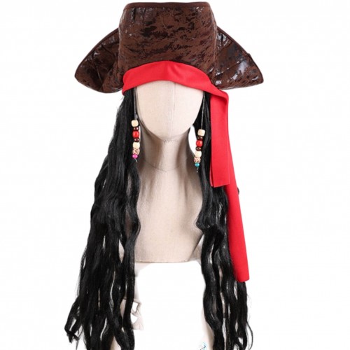 Трикутка коричнева з перукою та червоною пов'язкою «Вітер Карибів»